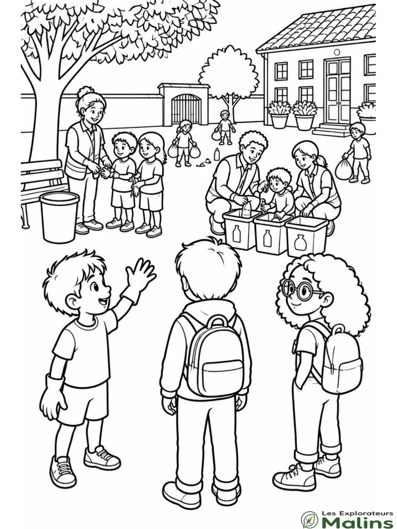 Coloriage Livre mission ecolo les explorateurs malins à imprimer