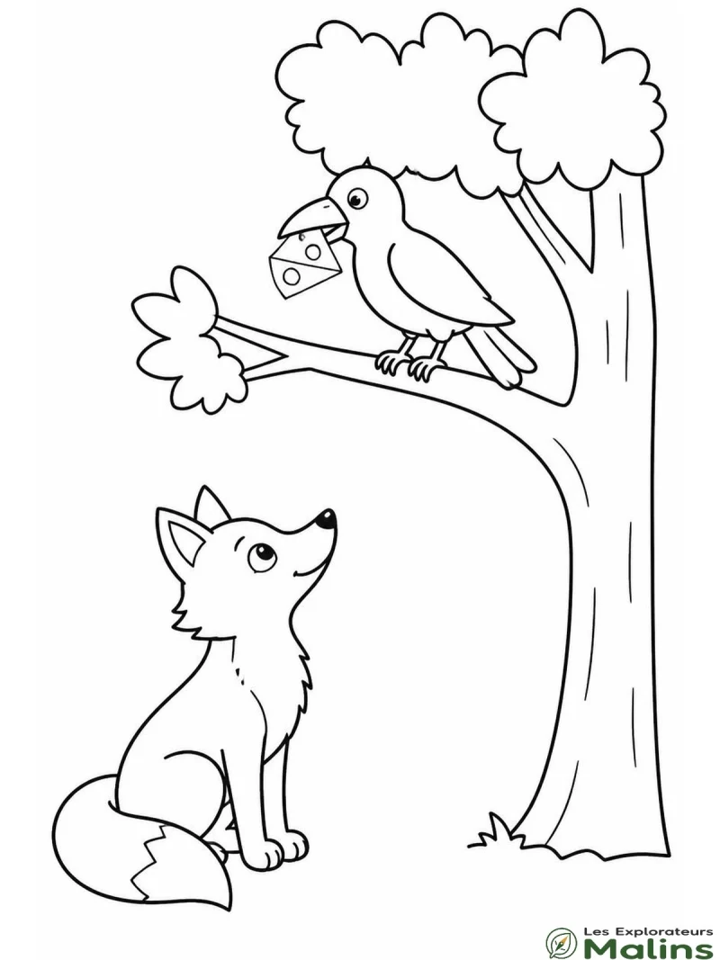 Coloriage renard à imprimer