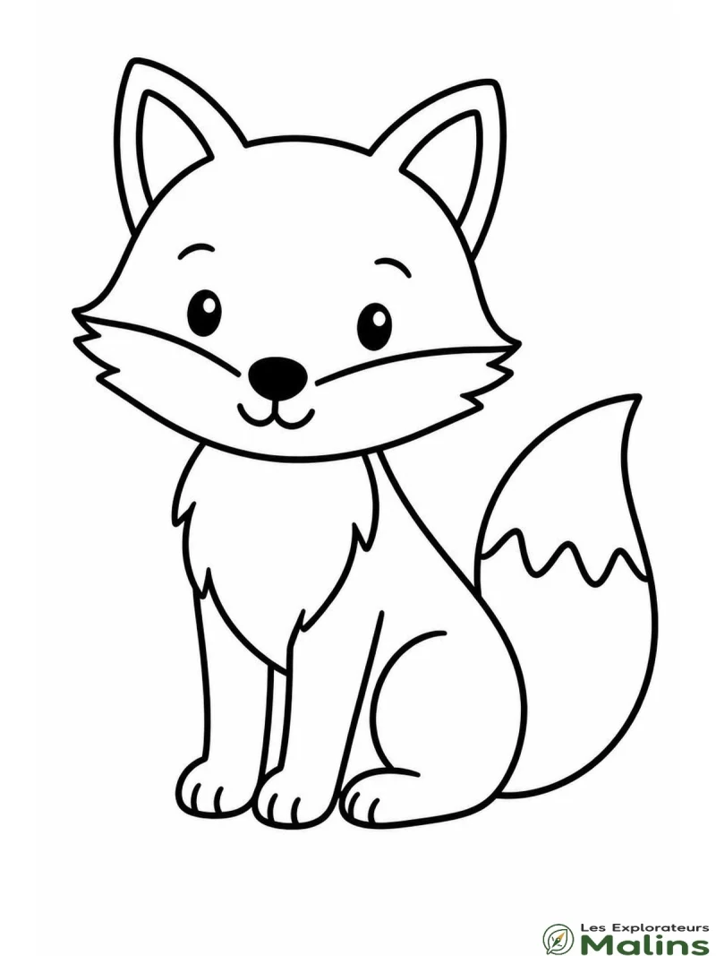 Coloriage renard a imprimer gratuit à imprimer