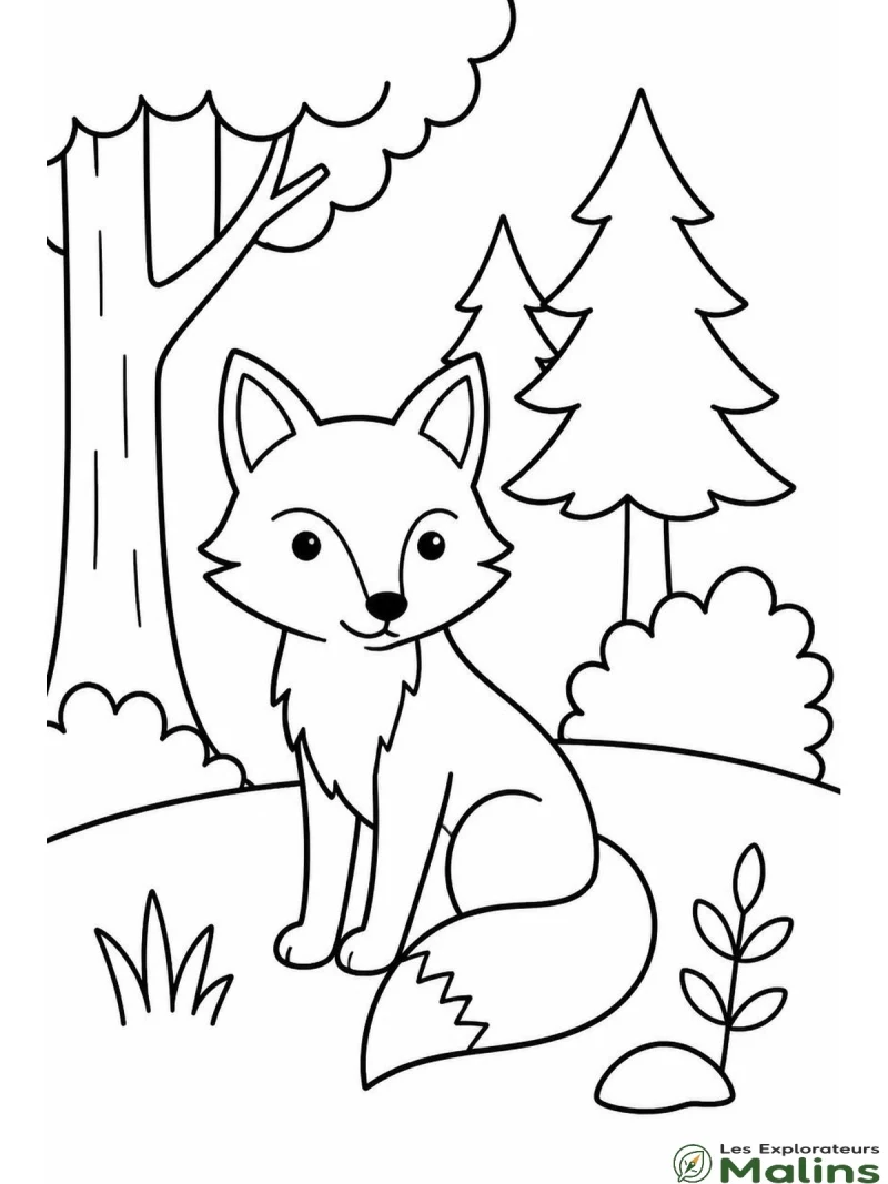 Coloriage renard a imprimer pdf à imprimer
