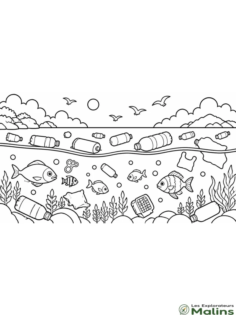 Dessin Livre mission ecolo les explorateurs malins facile et gratuit à imprimer