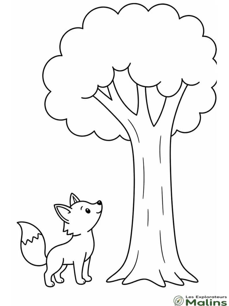 Dessin renard a imprimer pdf à imprimer