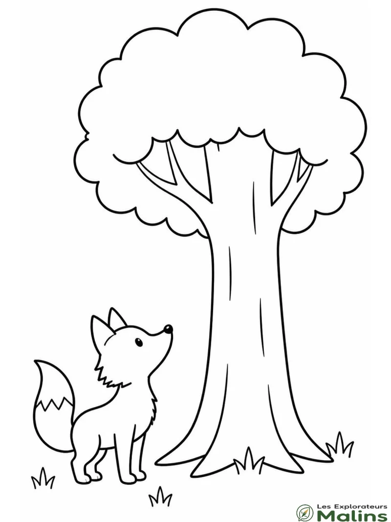 Dessin renard facile à imprimer